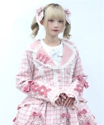 タータンチェックジャケット【二次予約】(ピンク-M)