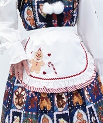クリスマス刺繍エプロン(白-F)