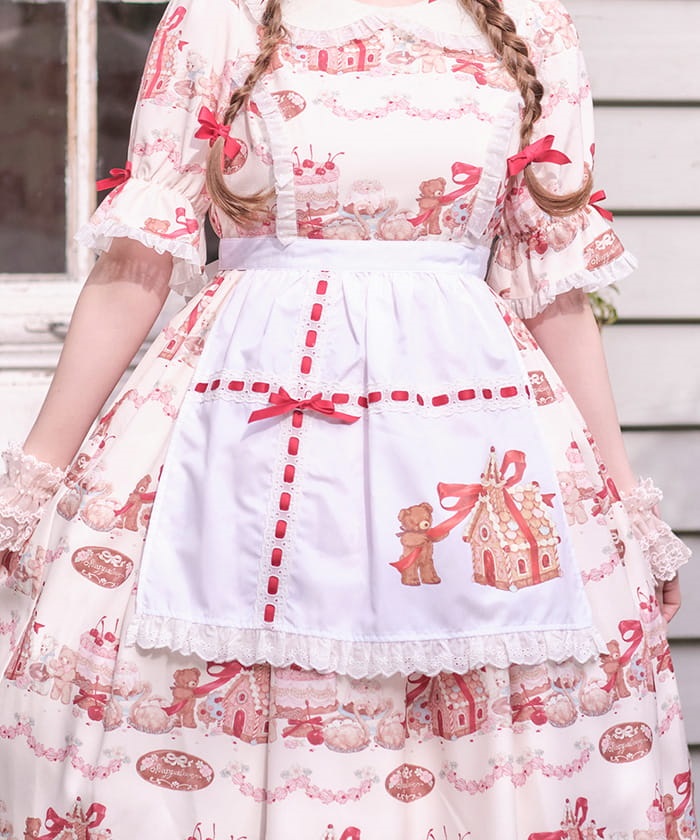 お菓子の家プリントエプロン | kawaii | axes femme online shop お菓子の家プリントエプロン | kawaii | axes femme online shop