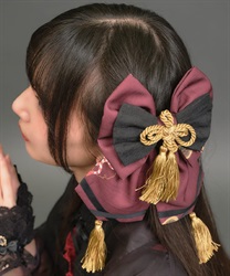 axes femme kawaii】彼岸の白狐会 ジャンスカ リボンバレッタ