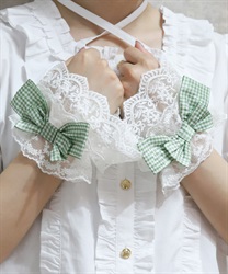 チェックリボンお袖留め【ランク限定Web先行販売】(グリーン-F)