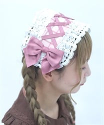 タータンチェックヘッドドレス【予約】(ピンク-F)