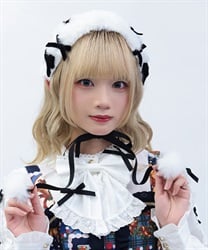 ファーヘッドドレス(黒-F)