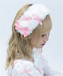 ファーヘッドドレス(ピンク-F)