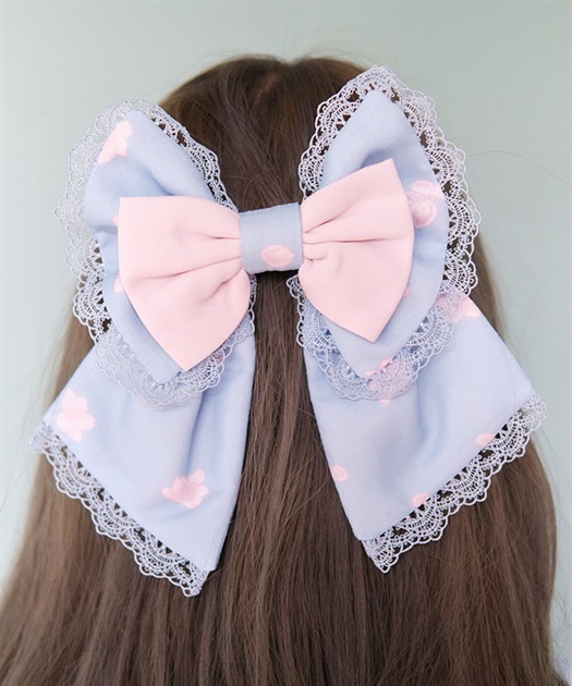 桜柄リボンバレッタ | kawaii | axes femme online shop 桜柄リボンバレッタ | kawaii | axes femme online shop