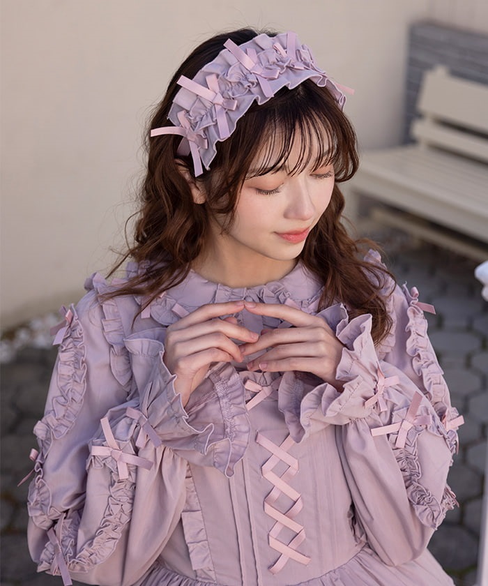 axes femme Chalmiere ヘッドドレス付き☆フリル　ワンピース LD649X15S_LL.jpg