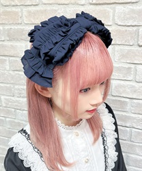 リボン型ヘッドドレス(紺-F)