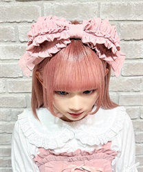 リボン型ヘッドドレス(ピンク-F)