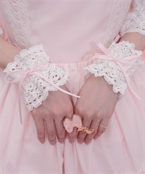 トーションレースお袖留め(ピンク-F)