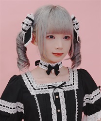 はしごレースチョーカー(黒-F)