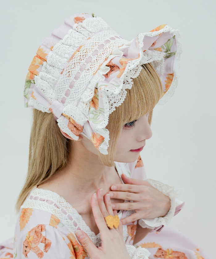 Chalmiere サニーサイドワンピース&ハーフボンネット 7/2まで】 Chalmiere サニーサイド ワンピース ハーフボンネット