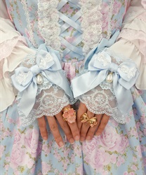 プリンセスリボンお袖留め(サックス-F)