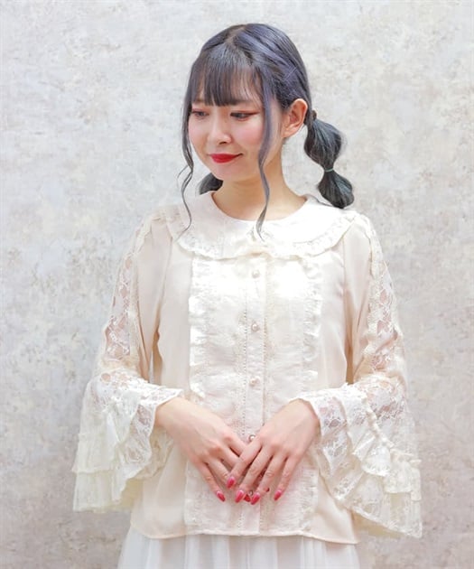 レーシー姫袖ブラウス | kawaii | axes femme online shop レーシー姫袖ブラウス | kawaii | axes femme online shop