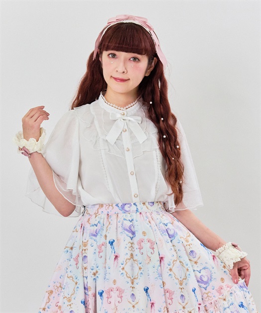 チュールフリルブラウス | outlet | axes femme online shop チュールフリルブラウス | outlet | axes femme online shop