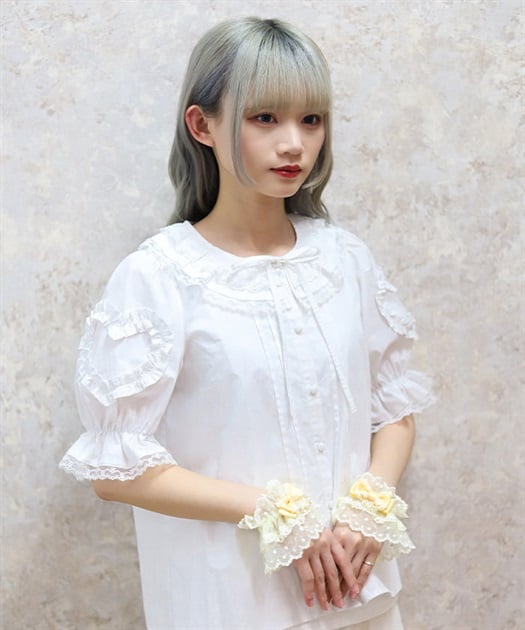 ハートフリルパフ袖ブラウス | Chalmiere │ axes femme onlineshop
