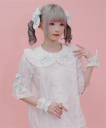 トーションレースブラウス(ミント-M)