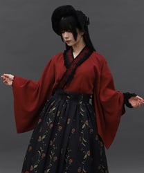 和風ブラウス【ランク限定Web先行販売】(ワイン-M)