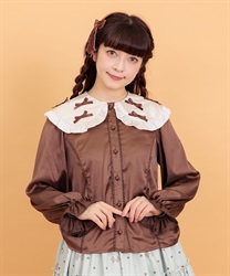 プチリボン配色ブラウス【WEB限定価格】