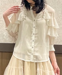シフォンフリルブラウス【期間限定価格】 | outlet | axes femme シフォンフリルブラウス【期間限定価格】 | outlet | axes femme