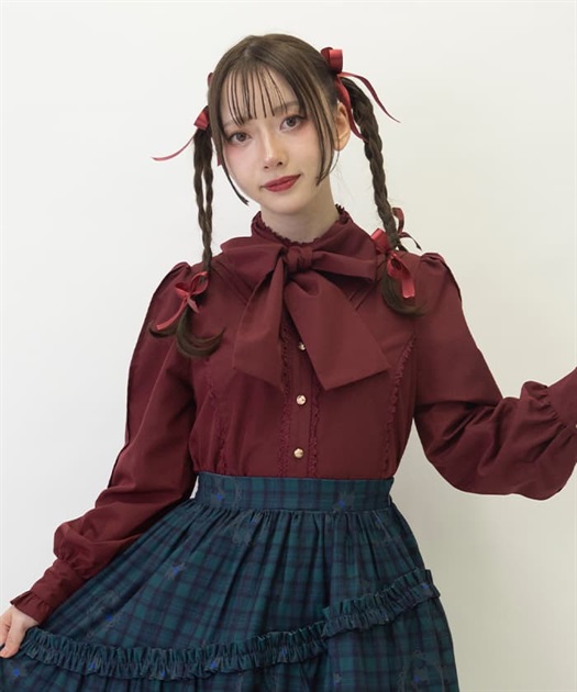 ボウタイリボンブラウス | kawaii | axes femme online shop ボウタイリボンブラウス | kawaii | axes femme online shop