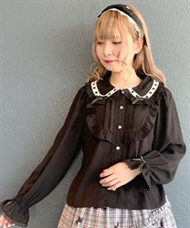 梯子レース丸襟ブラウス | kawaii | axes femme online shop 梯子レース丸襟ブラウス | kawaii | axes femme online shop