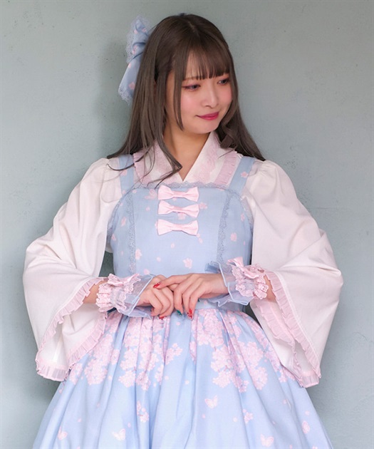 衿レース付き和風ブラウス | kawaii | axes femme online shop 衿レース付き和風ブラウス | kawaii | axes femme online shop