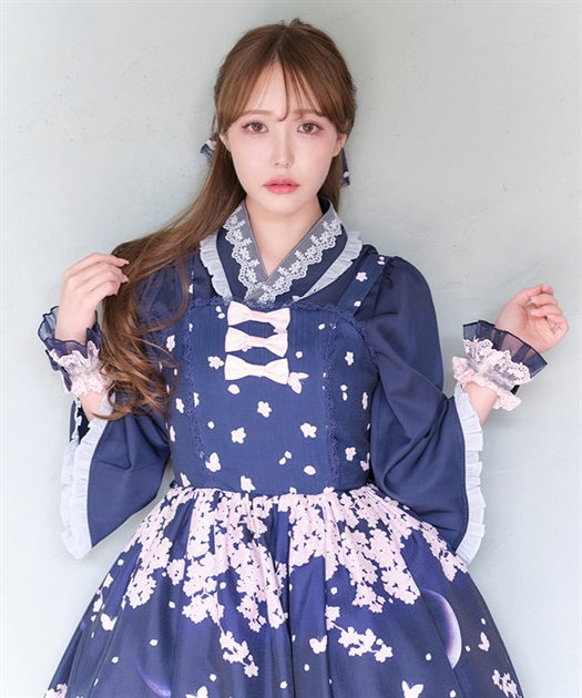 衿レース付き和風ブラウス | kawaii | axes femme online shop 衿レース付き和風ブラウス | kawaii | axes femme online shop
