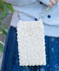 ミニローズスマホポシェット(ベージュ-F)