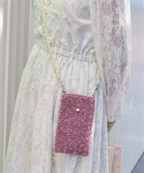 ミニローズスマホポシェット(ピンク-F)