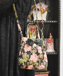 ＲＤＳＰリボン付ミニポシェット(黒-F)