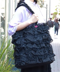 ベル・パニエトートバッグ(黒-F)