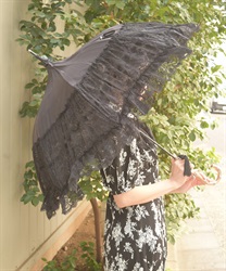 パゴダレーシーパラソル(黒-F)