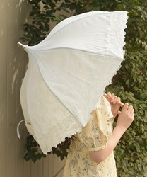 パゴダ薔薇レース晴雨兼用傘(ブルー-F)