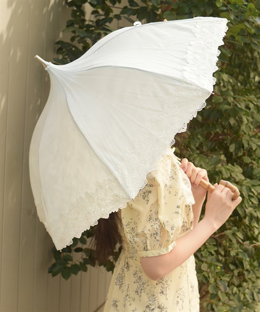 パゴダ薔薇レース晴雨兼用傘