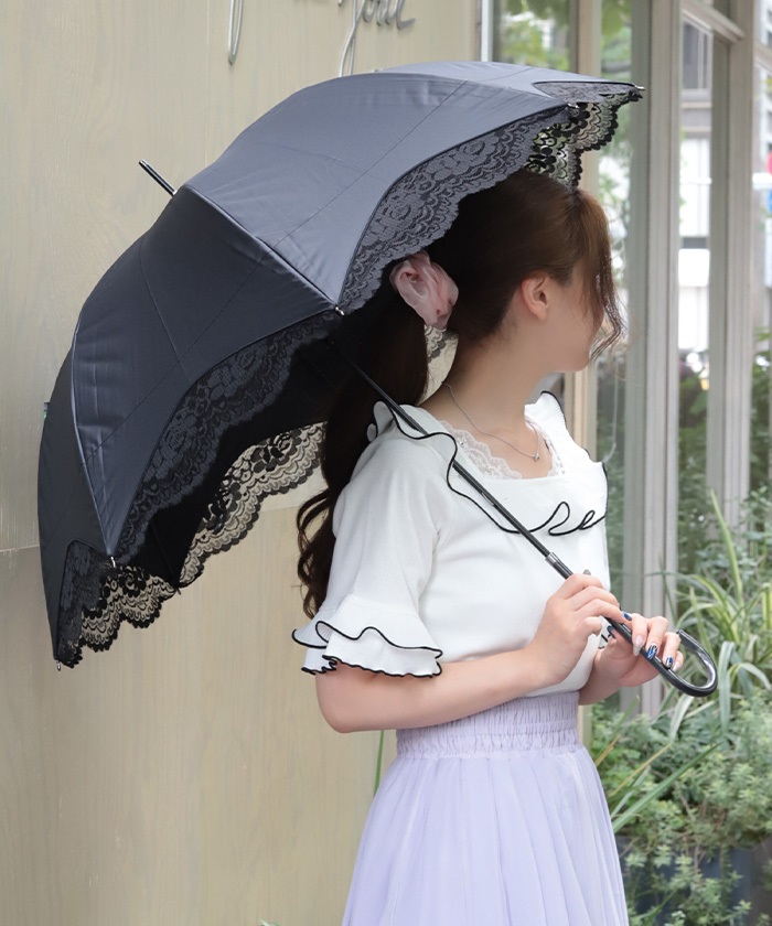遮光レースリボン晴雨兼用傘 | ROSE ROUGE| axes femme 公式オンライン