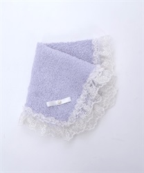 リボン付きフリルハンカチ(ラベンダー-F)