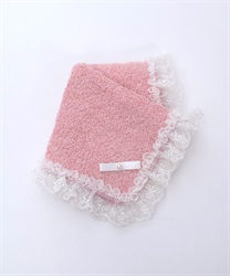 リボン付きフリルハンカチ(ピンク-F)