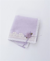 ローズレースハンカチ(ラベンダー-F)