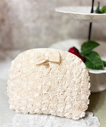 ミニローズシェルポーチ(ベージュ-F)