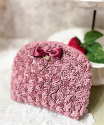 ミニローズシェルポーチ(ピンク-F)