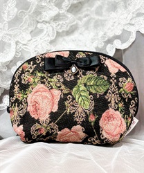 ＲＤＳＰリボン付シェルポーチ(黒-F)