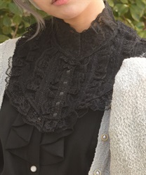 アントワネットつけ襟(黒-F)