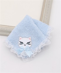にゃぎーぬタオルハンカチ(ブルー-F)