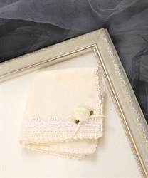 バラの集いタオルハンカチ(生成り-F)