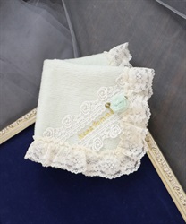 バラの集いロゴ刺繍ハンカチ(グリーン-F)