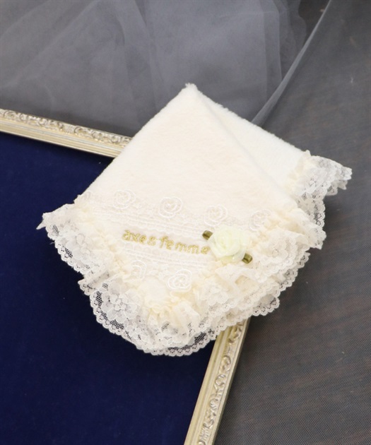 バラの集いロゴ刺繍ハンカチ