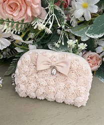 ミニローズジュエリーポーチ(生成り-F)