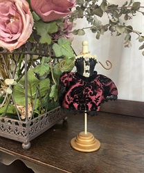 アラベスクプリントアクセトルソー(ワイン-F)