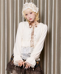レースフリル起毛カーディガン【WEB先行販売】(生成り-F)