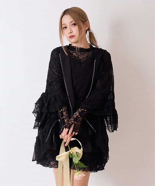 レースロングパーカー | レディース服・レディースファッション レースロングパーカー | レディース服・レディースファッション